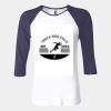 Ladies' Baby Rib Three-QuarterSleeve Contrast Raglan T-Shirt Thumbnail