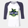 Ladies' Baby Rib Three-QuarterSleeve Contrast Raglan T-Shirt Thumbnail
