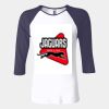 Ladies' Baby Rib Three-QuarterSleeve Contrast Raglan T-Shirt Thumbnail