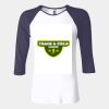 Ladies' Baby Rib Three-QuarterSleeve Contrast Raglan T-Shirt Thumbnail
