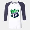Ladies' Baby Rib Three-QuarterSleeve Contrast Raglan T-Shirt Thumbnail