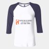 Ladies' Baby Rib Three-QuarterSleeve Contrast Raglan T-Shirt Thumbnail