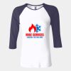 Ladies' Baby Rib Three-QuarterSleeve Contrast Raglan T-Shirt Thumbnail