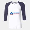Ladies' Baby Rib Three-QuarterSleeve Contrast Raglan T-Shirt Thumbnail