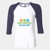 Ladies' Baby Rib Three-QuarterSleeve Contrast Raglan T-Shirt Thumbnail