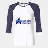 Ladies' Baby Rib Three-QuarterSleeve Contrast Raglan T-Shirt Thumbnail