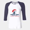 Ladies' Baby Rib Three-QuarterSleeve Contrast Raglan T-Shirt Thumbnail