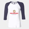 Ladies' Baby Rib Three-QuarterSleeve Contrast Raglan T-Shirt Thumbnail