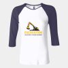 Ladies' Baby Rib Three-QuarterSleeve Contrast Raglan T-Shirt Thumbnail