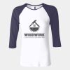 Ladies' Baby Rib Three-QuarterSleeve Contrast Raglan T-Shirt Thumbnail