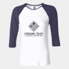 Ladies' Baby Rib Three-QuarterSleeve Contrast Raglan T-Shirt Thumbnail