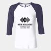 Ladies' Baby Rib Three-QuarterSleeve Contrast Raglan T-Shirt Thumbnail