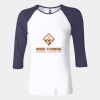 Ladies' Baby Rib Three-QuarterSleeve Contrast Raglan T-Shirt Thumbnail