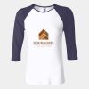 Ladies' Baby Rib Three-QuarterSleeve Contrast Raglan T-Shirt Thumbnail