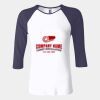 Ladies' Baby Rib Three-QuarterSleeve Contrast Raglan T-Shirt Thumbnail