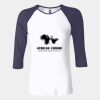 Ladies' Baby Rib Three-QuarterSleeve Contrast Raglan T-Shirt Thumbnail