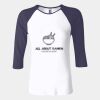 Ladies' Baby Rib Three-QuarterSleeve Contrast Raglan T-Shirt Thumbnail