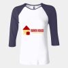 Ladies' Baby Rib Three-QuarterSleeve Contrast Raglan T-Shirt Thumbnail