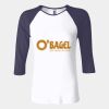 Ladies' Baby Rib Three-QuarterSleeve Contrast Raglan T-Shirt Thumbnail