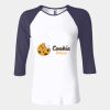Ladies' Baby Rib Three-QuarterSleeve Contrast Raglan T-Shirt Thumbnail