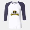 Ladies' Baby Rib Three-QuarterSleeve Contrast Raglan T-Shirt Thumbnail