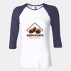 Ladies' Baby Rib Three-QuarterSleeve Contrast Raglan T-Shirt Thumbnail