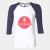 Ladies' Baby Rib Three-QuarterSleeve Contrast Raglan T-Shirt Thumbnail