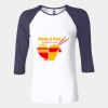 Ladies' Baby Rib Three-QuarterSleeve Contrast Raglan T-Shirt Thumbnail