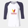 Ladies' Baby Rib Three-QuarterSleeve Contrast Raglan T-Shirt Thumbnail