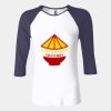 Ladies' Baby Rib Three-QuarterSleeve Contrast Raglan T-Shirt Thumbnail