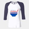 Ladies' Baby Rib Three-QuarterSleeve Contrast Raglan T-Shirt Thumbnail