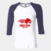 Ladies' Baby Rib Three-QuarterSleeve Contrast Raglan T-Shirt Thumbnail