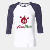 Ladies' Baby Rib Three-QuarterSleeve Contrast Raglan T-Shirt Thumbnail