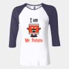 Ladies' Baby Rib Three-QuarterSleeve Contrast Raglan T-Shirt Thumbnail