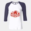Ladies' Baby Rib Three-QuarterSleeve Contrast Raglan T-Shirt Thumbnail