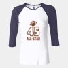 Ladies' Baby Rib Three-QuarterSleeve Contrast Raglan T-Shirt Thumbnail