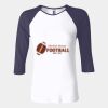 Ladies' Baby Rib Three-QuarterSleeve Contrast Raglan T-Shirt Thumbnail