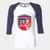 Ladies' Baby Rib Three-QuarterSleeve Contrast Raglan T-Shirt Thumbnail