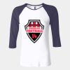 Ladies' Baby Rib Three-QuarterSleeve Contrast Raglan T-Shirt Thumbnail