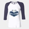 Ladies' Baby Rib Three-QuarterSleeve Contrast Raglan T-Shirt Thumbnail