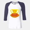 Ladies' Baby Rib Three-QuarterSleeve Contrast Raglan T-Shirt Thumbnail