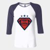 Ladies' Baby Rib Three-QuarterSleeve Contrast Raglan T-Shirt Thumbnail