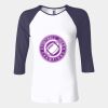 Ladies' Baby Rib Three-QuarterSleeve Contrast Raglan T-Shirt Thumbnail