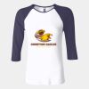 Ladies' Baby Rib Three-QuarterSleeve Contrast Raglan T-Shirt Thumbnail