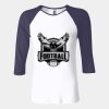 Ladies' Baby Rib Three-QuarterSleeve Contrast Raglan T-Shirt Thumbnail