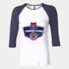 Ladies' Baby Rib Three-QuarterSleeve Contrast Raglan T-Shirt Thumbnail