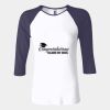 Ladies' Baby Rib Three-QuarterSleeve Contrast Raglan T-Shirt Thumbnail