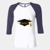 Ladies' Baby Rib Three-QuarterSleeve Contrast Raglan T-Shirt Thumbnail