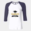 Ladies' Baby Rib Three-QuarterSleeve Contrast Raglan T-Shirt Thumbnail