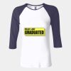 Ladies' Baby Rib Three-QuarterSleeve Contrast Raglan T-Shirt Thumbnail